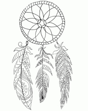 Disegno di acchiappasogni da stampare e colorare 2