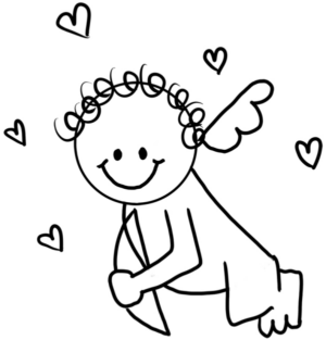 Disegno di Cupido da stampare e colorare 3