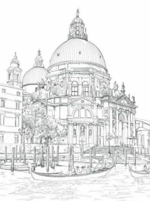 Disegno di monumento famoso da stampare e colorare 68