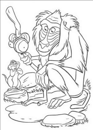 Disegno di Re Leone da stampare e colorare 109