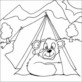 Disegno di campeggio da stampare e colorare 40