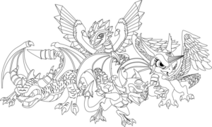 Disegno di dragone da stampare e colorare 220