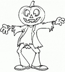 Disegno di zucca di Halloween da stampare e colorare 7