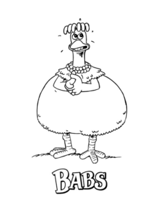Disegno di Galline in fuga da stampare e colorare