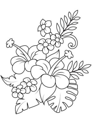 Disegno di fiore da stampare e colorare 215