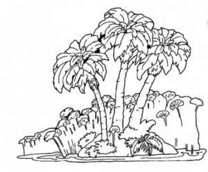 Disegno di paesaggio da stampare e colorare 9