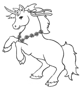 Disegno di unicorno da stampare e colorare 9