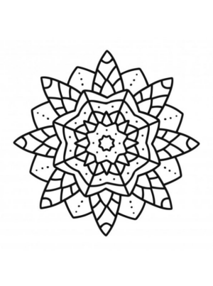 Disegno di mandala da stampare e colorare 397