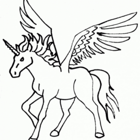 Disegno di unicorno da stampare e colorare 103