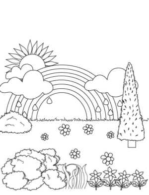 Disegno di arcobaleno da stampare e colorare 41