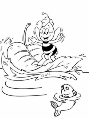 Disegno di Ape Maia da stampare e colorare 14
