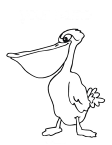 Disegno di pellicano da stampare e colorare 5
