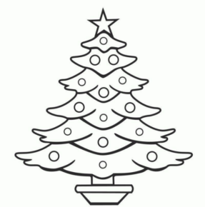 Disegno di albero di Natale da stampare e colorare 240 Disegno di albero di Natale da stampare e colorare 240