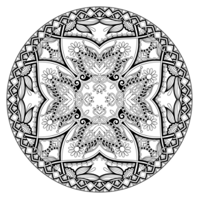Disegno di mandala da stampare e colorare 560