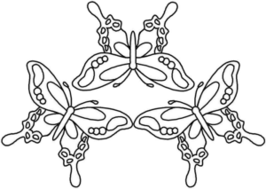 Disegno di farfalla da stampare e colorare 208