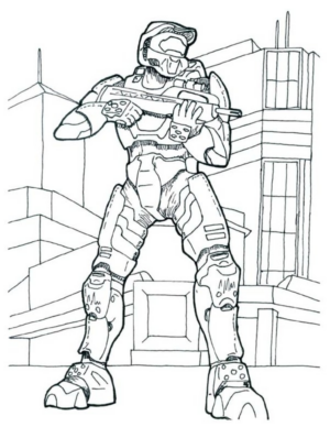 Disegno di Halo da stampare e colorare 3