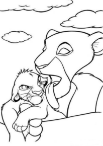 Disegno di Re Leone da stampare e colorare 219