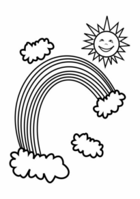 Disegno di arcobaleno da stampare e colorare 89