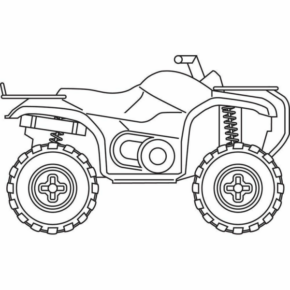 Disegno di quad da stampare e colorare