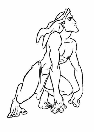 Disegno di Tarzan da stampare e colorare 18