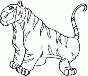 Disegno di tigre da stampare e colorare 39