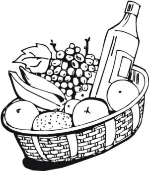 Disegno di cesto di frutta da stampare e colorare 38