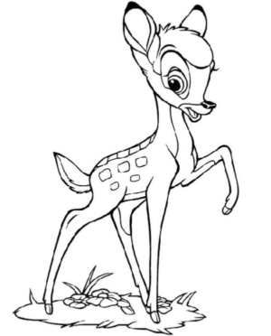 Disegno di Bambi da stampare e colorare 81