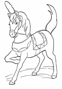 Disegno di cavallo da stampare e colorare 130