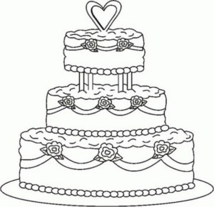 Disegno di torta da stampare e colorare 5