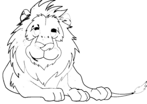 Disegno di leone da stampare e colorare 7