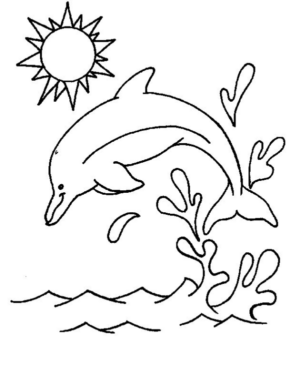 Disegno di delfino da stampare e colorare 55