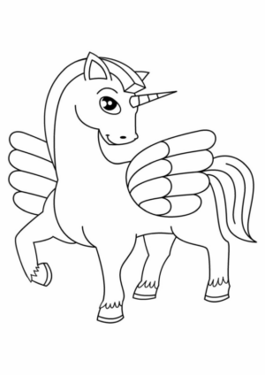 Disegno di unicorno da stampare e colorare 56