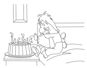 Disegno di compleanno da stampare e colorare 77