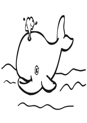 Disegno di balena da stampare e colorare 4