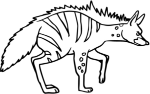 Disegno di iena da stampare e colorare 5