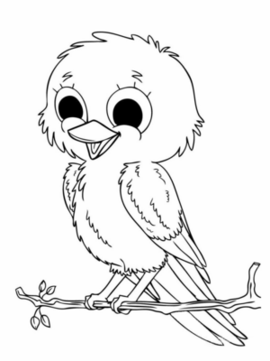 Disegno di passero da stampare e colorare 37