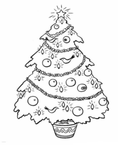 Disegno di albero di Natale da stampare e colorare 128 Disegno di albero di Natale da stampare e colorare 128