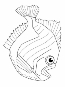 Disegno di pesce da stampare e colorare 320