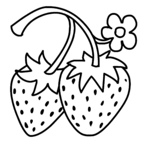 Disegno di fragola da stampare e colorare 16