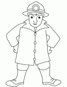 Disegno di pompiere da stampare e colorare 55