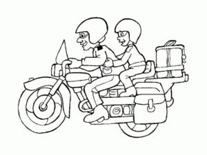 Disegno di moto da stampare e colorare 65