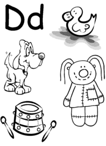 Disegno di lettera dell’alfabeto da stampare e colorare 201