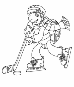 Disegno di hockey da stampare e colorare 7