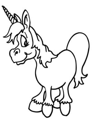 Disegno di unicorno da stampare e colorare 3
