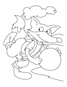 Disegno di volpe da stampare e colorare 97