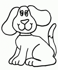 Disegno di cane da stampare e colorare 109