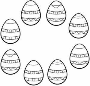 Disegno di uovo di Pasqua da stampare e colorare 168 Disegno di uovo di Pasqua da stampare e colorare 168