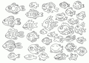 Disegno di pesce da stampare e colorare 131