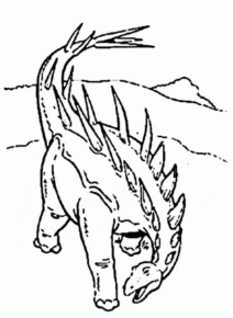 Disegno di Stegosauro da stampare e colorare 13