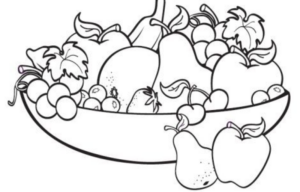 Disegno di cesto di frutta da stampare e colorare 40